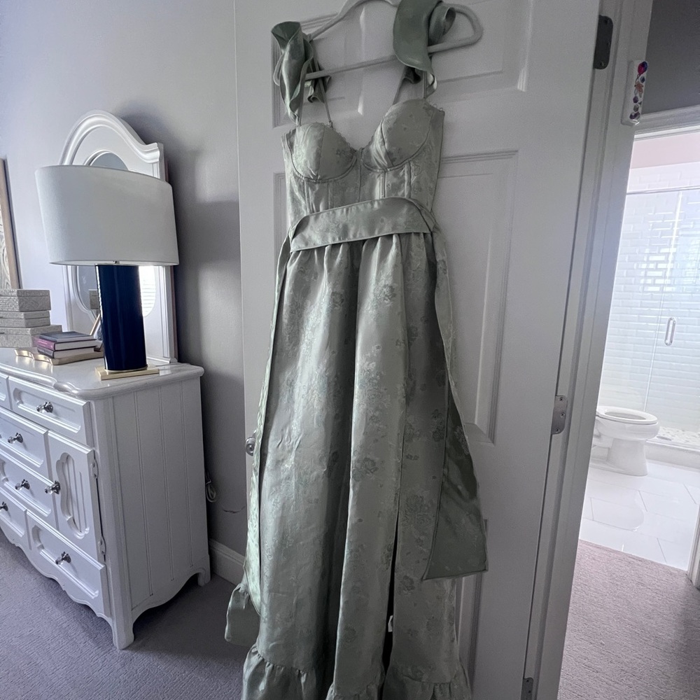 V. Chapman Sage Green Maxi Dress - Picture 2 of 3